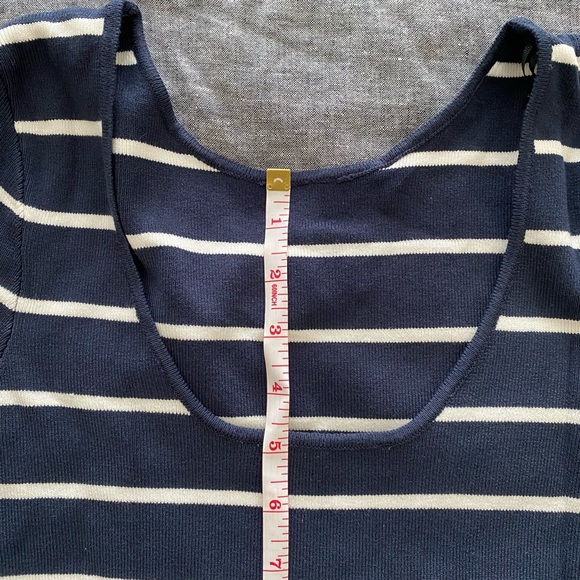Zara navy/white striped crop top - Picture 8 of 8
